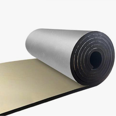 Elastomeric NBR PVC rubber foam self-adhesive sheets covered with aluminum foil