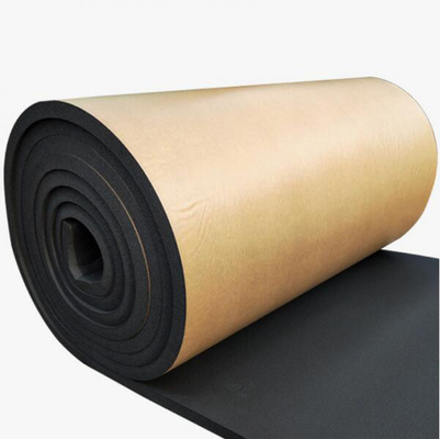 Elastomeric NBR PVC rubber foam self-adhesive sheets covered with aluminum foil