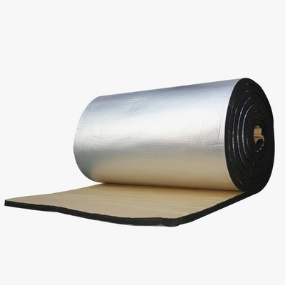Elastomeric NBR PVC rubber foam self-adhesive sheets covered with aluminum foil