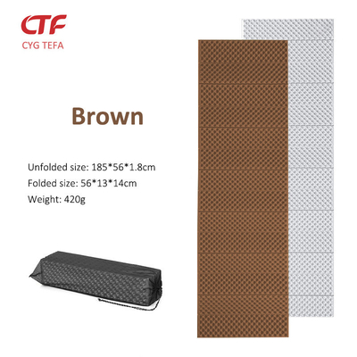 Aluminum film XPE foam Outdoor Camping folding Mat Lightweight Insulation and moisture-proof