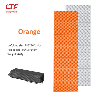 Aluminum film XPE foam Outdoor Camping folding Mat Lightweight Insulation and moisture-proof