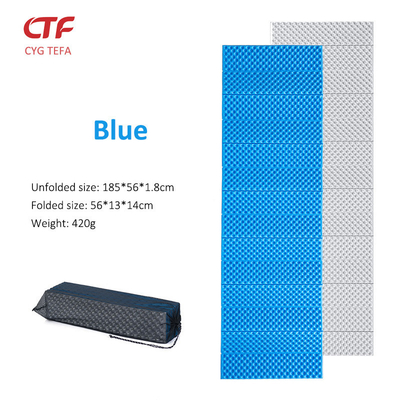 Aluminum film XPE foam Outdoor Camping folding Mat Lightweight Insulation and moisture-proof