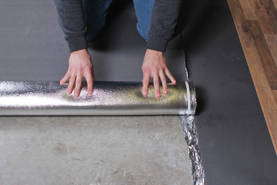 High density PE foam with Reflective Aluminium Foil on side Insulate Under Carpets Laminate or Vinyl