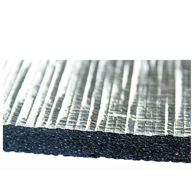 Adhesive One Side Foam With Foil Insulation Rolls Customised Matt Grey Foil Covered Polyolefin Foam Insulation