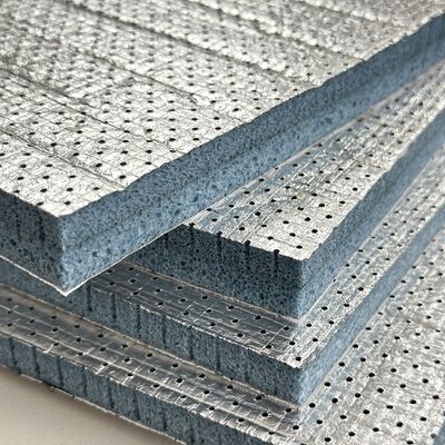 Semi Open Cell Polyolefin PO Acoustic Foam with Aluminum Foil Layer and Adhesive Backing Premium Noise Reduction Insulation Boards Fire Resistant and Easy to Install for Ventilation Systems