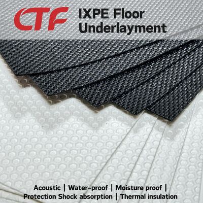 Moisture Proof Silent IXPE Cushion Underlay Pad Apartment Flooring Accessory for PVC SPC Floors Hotel Hospital Construction Use