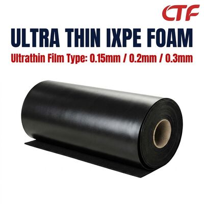 0.15mm 0.2mm 0.3mm Thin IXPE Foam Roll Gum Backed Waterproof Insulation Material for Tapes and Electronic Applications