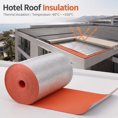 Flame Retardant Aluminum Foil Laminated XLPE Foam Insulation Roll Heat Barrier Sheet for Hotel Commercial Building HVAC Duct System