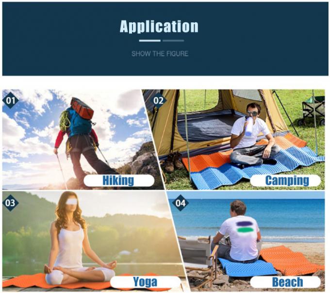 Wholesale Double Folding Sleep Mats White Aluminum Film Closed Cell IXPE XPE Foam Sleeping Pad for Waterproof Camping 2 Person 8