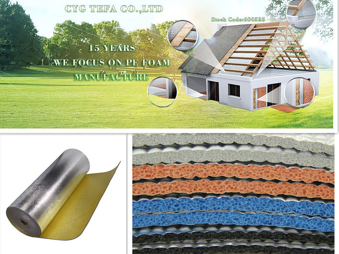 Fire Proof XPE Reflective Foam Board Insulation Highly Elastic For Roofing